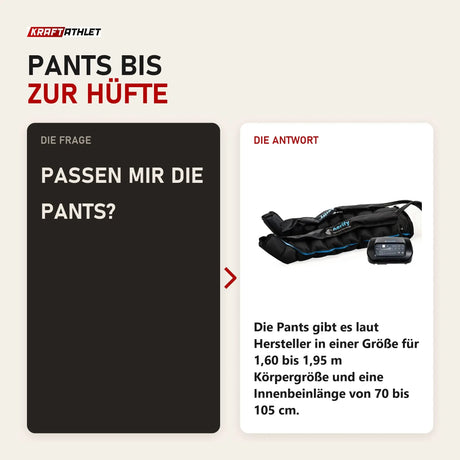 Frage und Antwort zu Aerify Standard Recovery System mit Pants: Passen mir die Pants?