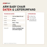 Technische Daten und Lieferumfang von Body & Exercise Arm Baby Chair als Tabelle