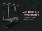 Body & Exercise Cadillac Black Edition aus Edelstahl, Grafik zu Übungen für jedes Level