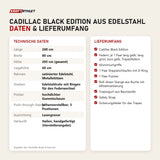 Technische Daten und Lieferumfang von Body & Exercise Cadillac Black Edition aus Edelstahl als Tabelle