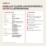 Technische Daten und Lieferumfang von Body & Exercise Cadillac Classic aus Buchenholz als Tabelle