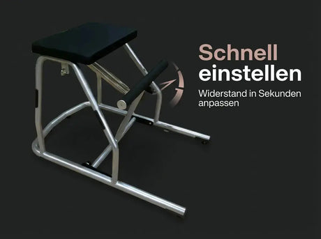 Body & Exercise Chair Salvaspazio Grafik zum Einstellen, Seitenansicht mit Pedal und Sitz