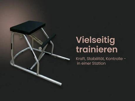 Body & Exercise Chair Salvaspazio Grafik Vielseitig trainieren, Seitenansicht vor dunklem Verlauf