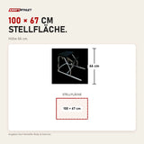 Maßbild Body & Exercise Chair Salvaspazio: Stellfläche 100 × 67 cm, Höhe 66 cm