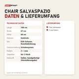 Technische Daten und Lieferumfang von Body & Exercise Chair Salvaspazio als Tabelle