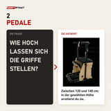 Frage und Antwort zu Body & Exercise Combo Chair aus Stahl: Wie hoch lassen sich die Griffe stellen?