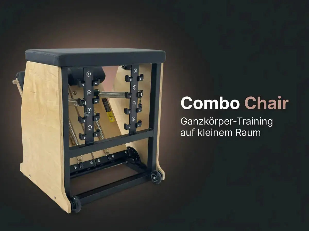 Body & Exercise Combo Chair aus Stahl – Grafik: Ganzkörper-Training auf kleinem Raum, Seitenansicht