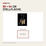 Maßbild Body & Exercise Combo Chair aus Stahl: Stellfläche 80 × 54 cm