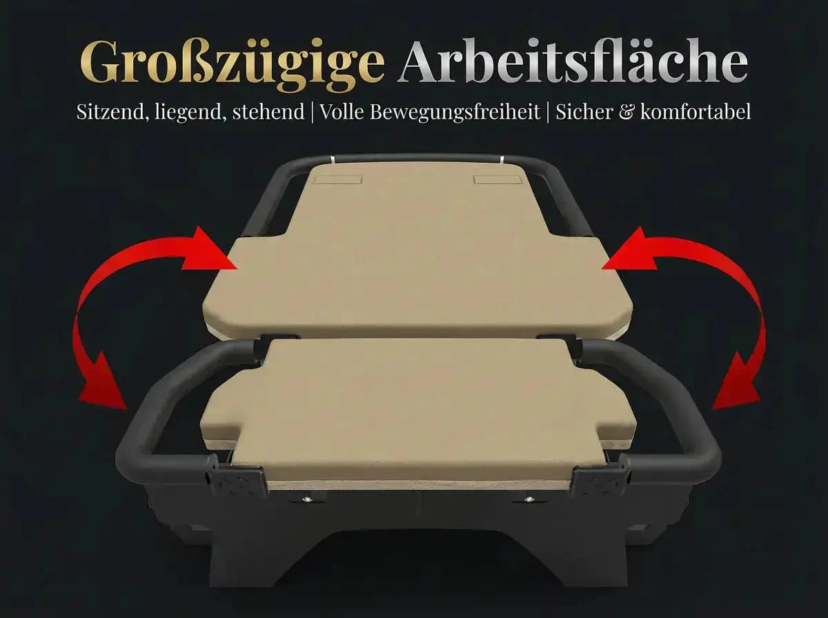 Body & Exercise EVO-Performance Workstation, Grafik zur großzügigen Arbeitsfläche
