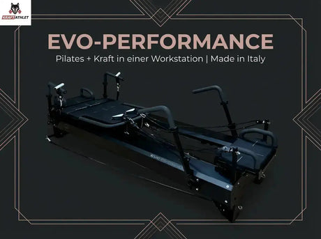 Body & Exercise EVO-Performance Workstation, Grafik mit Titel und Gesamtansicht