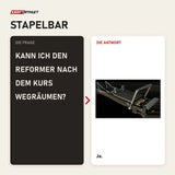 Frage und Antwort zu Body & Exercise Reformer Black Edition: Kann ich den Reformer nach dem Kurs wegräumen?