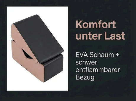 Body & Exercise Reformer Combo aus Buchenholz, Grafik: Querschnitt des Polsters aus EVA-Schaum