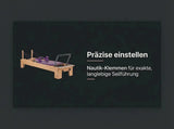 Body & Exercise Reformer Salvaspazio aus Aluminium, Grafik zu den Nautik-Klemmen für die Seilführung