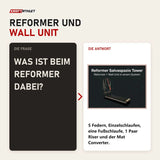 Frage und Antwort zu Body & Exercise Reformer Salvaspazio Tower: Was ist beim Reformer dabei?
