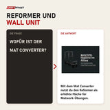 Frage und Antwort zu Body & Exercise Reformer Tower Black Edition: Wofür ist der Mat Converter?