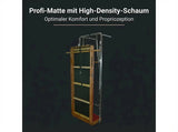 Body & Exercise Wallunit mit Profi-Matte auf dunkler Grafik zur Matte mit High-Density-Schaum