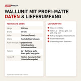 Technische Daten und Lieferumfang von Body & Exercise Wallunit mit Profi-Matte als Tabelle