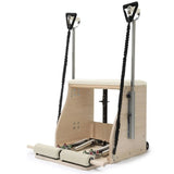 Elina Pilates Combo Chair Elite mit Polster in Elfenbein, Schrägansicht mit Gummizug-Griffen