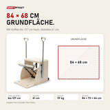 Maßbild Elina Pilates Combo Chair Elite: Grundfläche 84 × 68 cm, Höhe mit Griffen bis 127 cm, 39 kg