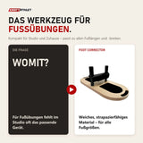 Gegenüberstellung: Frage nach dem Werkzeug für Fußübungen und der Elina Pilates Foot Corrector