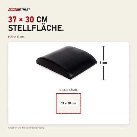 Maßbild Elina Pilates AB Mat: Stellfläche 37 × 30 cm, Höhe 6 cm