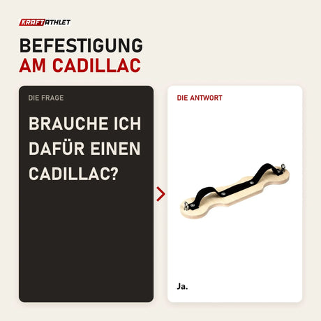Frage und Antwort zu Elina Pilates Airplane Board: Brauche ich dafür einen Cadillac?