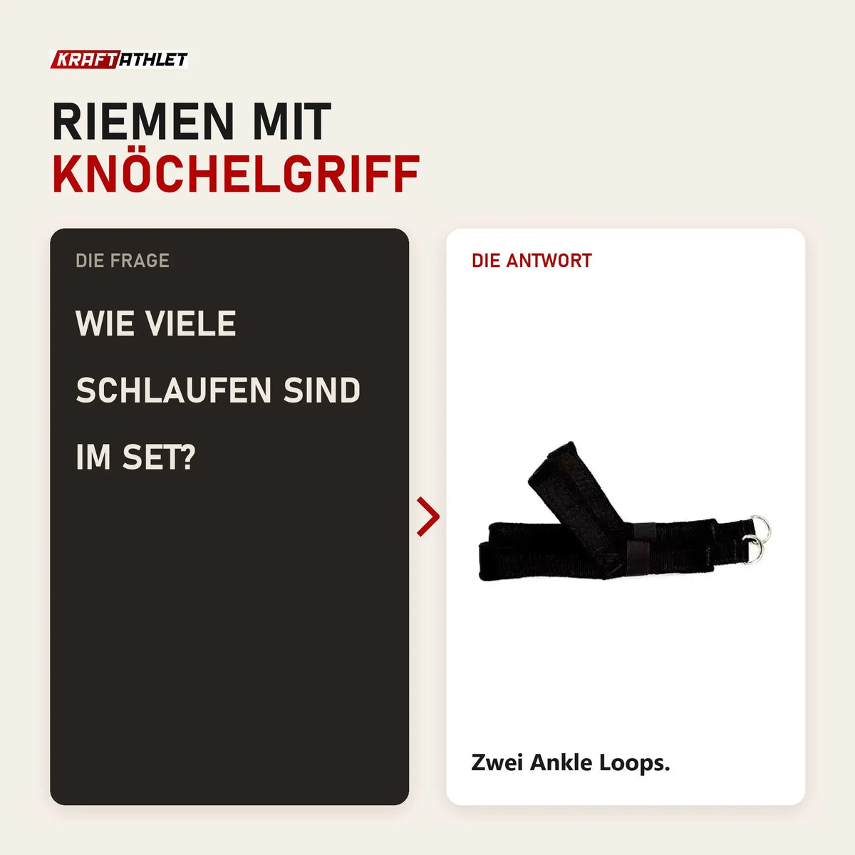 Frage und Antwort zu Elina Pilates Ankle Loops Knöchelschlaufen: Wie viele Schlaufen sind im Set?