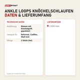 Technische Daten und Lieferumfang von Elina Pilates Ankle Loops Knöchelschlaufen als Tabelle