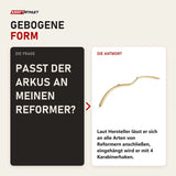 Frage und Antwort zu Elina Pilates Arkus gebogene Pilates-Stange: Passt der Arkus an meinen Reformer?