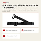 Elina Pilates Box Girth Gurt für die Pilates Box mit 3 Merkmalen: Gurt für die Pilates Box, Mindestlänge 195 cm, Maximale Länge 230 cm