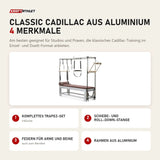 Elina Pilates Classic Cadillac aus Aluminium mit 4 Merkmalen: Komplettes Trapez-Set, Schiebe- und Roll-Down-Stange, Federn für Arme und Beine, Rahmen aus Aluminium