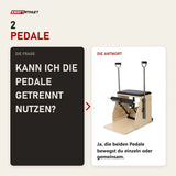 Frage und Antwort zu Elina Pilates Combo Chair mit Holzbasis: Kann ich die Pedale getrennt nutzen?