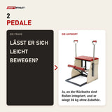 Frage und Antwort zu Elina Pilates Combo Chair mit Stahlbasis: Lässt er sich leicht bewegen?