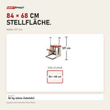 Maßbild Elina Pilates Combo Chair mit Stahlbasis: Stellfläche 84 × 68 cm, Höhe 127 cm