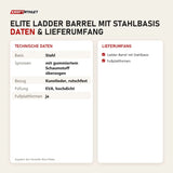 Technische Daten und Lieferumfang von Elina Pilates Elite Ladder Barrel mit Stahlbasis als Tabelle