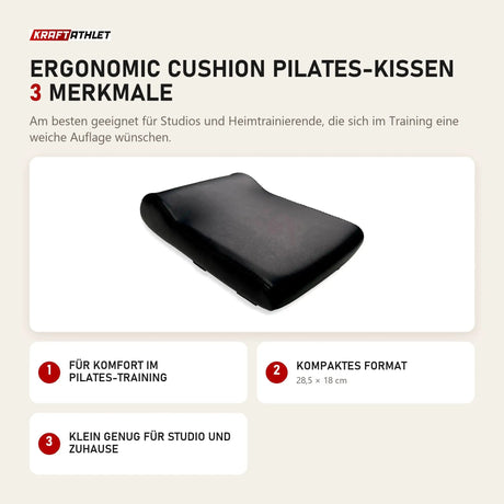 Elina Pilates Ergonomic Cushion Pilates-Kissen mit 3 Merkmalen: Für Komfort im Pilates-Training, Kompaktes Format, Klein genug für Studio und Zuhause