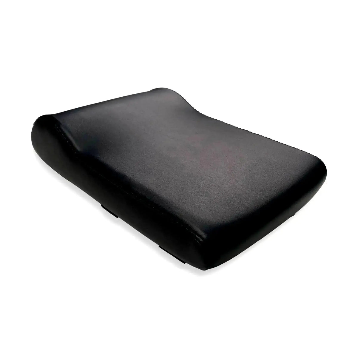 Elina Pilates Ergonomic Cushion Pilates-Kissen, Schrägansicht des schwarzen, geschwungenen Kissens