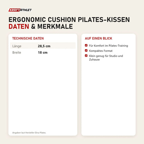 Technische Daten und Merkmale von Elina Pilates Ergonomic Cushion Pilates-Kissen als Tabelle