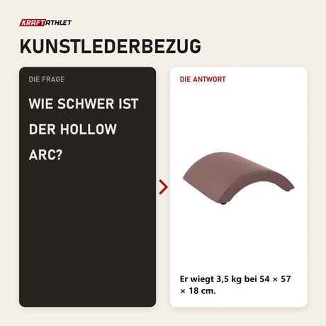 Frage und Antwort zu Elina Pilates Hollow Arc: Wie schwer ist der Hollow Arc?
