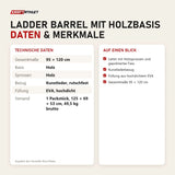 Technische Daten und Merkmale von Elina Pilates Ladder Barrel mit Holzbasis als Tabelle