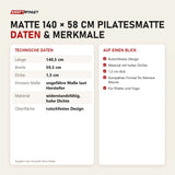 Technische Daten und Merkmale von Elina Pilates Matte 140 × 58 cm Pilatesmatte als Tabelle
