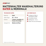 Technische Daten und Merkmale von Elina Pilates Mattenhalter Wandhalterung als Tabelle