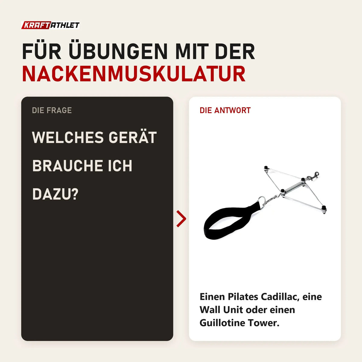Frage und Antwort zu Elina Pilates Neck Stretcher Nackentrainer: Welches Gerät brauche ich dazu?