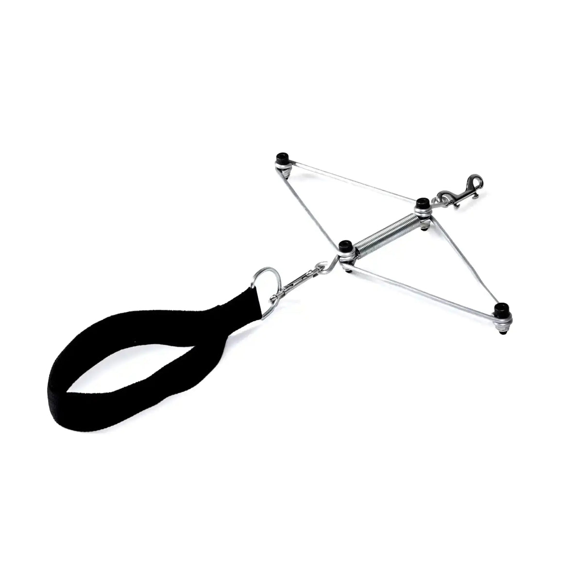 Elina Pilates Neck Stretcher Nackentrainer mit Metallbügel, Federn und schwarzer Kopfschlaufe, Schrägansicht
