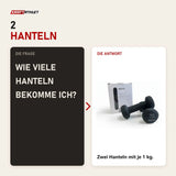 Frage und Antwort zu Elina Pilates Neopren-Hanteln 1 kg Kurzhanteln: Wie viele Hanteln bekomme ich?