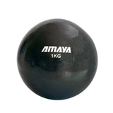 Elina Pilates Oxygen Balls Gewichtsbälle, schwarzer Ball mit 1 kg in der Vorderansicht