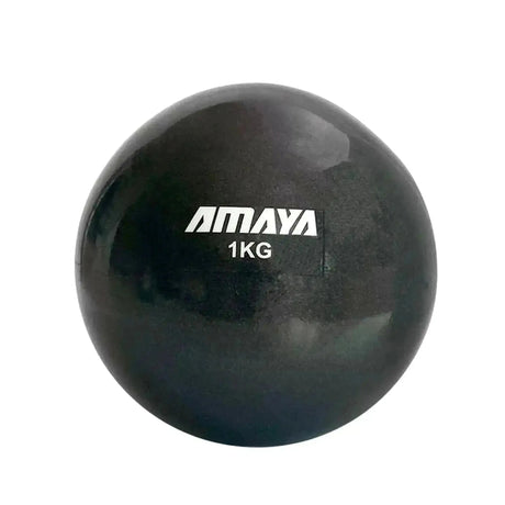 Elina Pilates Oxygen Balls Gewichtsbälle, schwarzer Ball mit 1 kg in der Vorderansicht