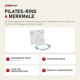 Elina Pilates Pilates-Ring mit 4 Merkmalen: Ergonomische Griffe, Rutschfeste Griffe, Leicht und widerstandsfähig, Einfach zu transportieren