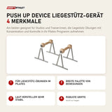 Elina Pilates Push Up Device Liegestütz-Gerät mit 4 Merkmalen: Für Liegestütz-Übungen im Pilates, Breite Palette von Bewegungen, Laut Hersteller sehr stabil, Robuste Griffe