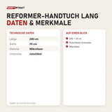 Technische Daten und Merkmale von Elina Pilates Reformer-Handtuch lang als Tabelle